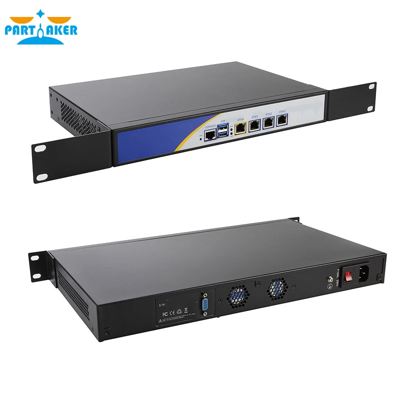 

Partaker R12 Firewall VPN Network Security Appliance Intel N3540 Router PC with 4 Intel Gigabit LAN 2*USB 1*COM 1*VGA