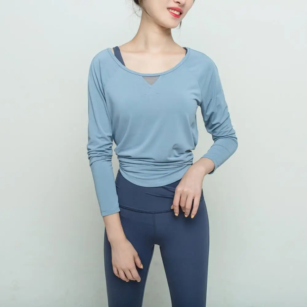 Женская футболка для йоги спортивная одежда тренажерного зала быстросохнущая