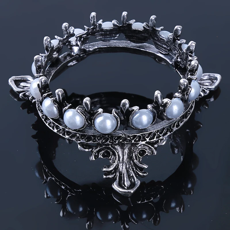 Vintage Crown Design Nail Art Pens Brushs Stand Rack Pearls Decoration Salon Home DIY Manicure Carving Drawing Pen Holder | Красота и