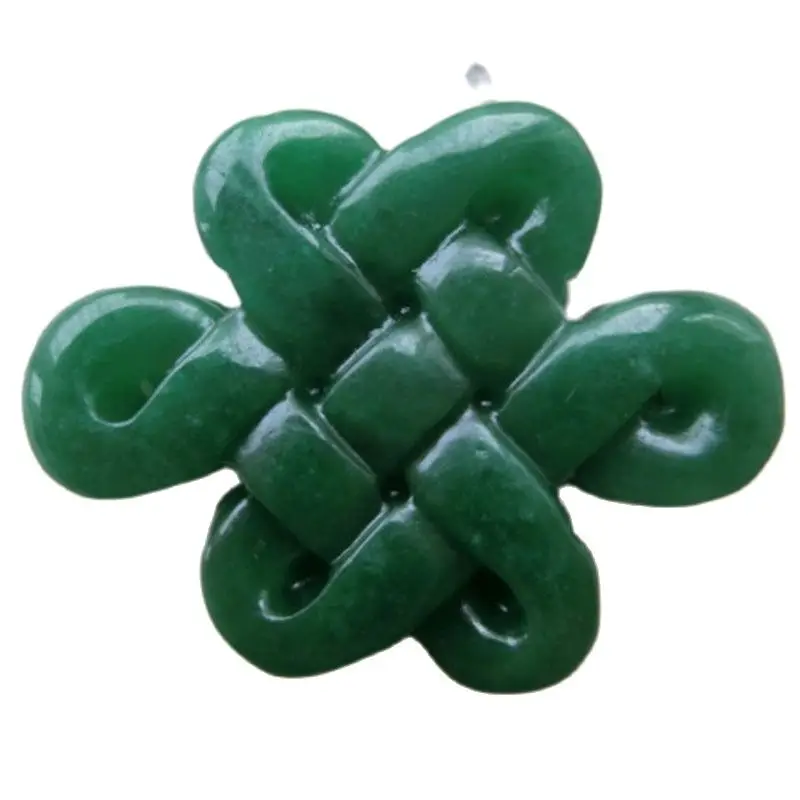 Подвеска из натурального нефрита китайский узел Нефритовый Кулон аксессуары