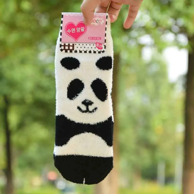 

1 Pairs Cute Animal Socks Cotton Knitted Animal Pattern Children Socks Parent Child Style Female Colorful Keep Warm Home Apparel