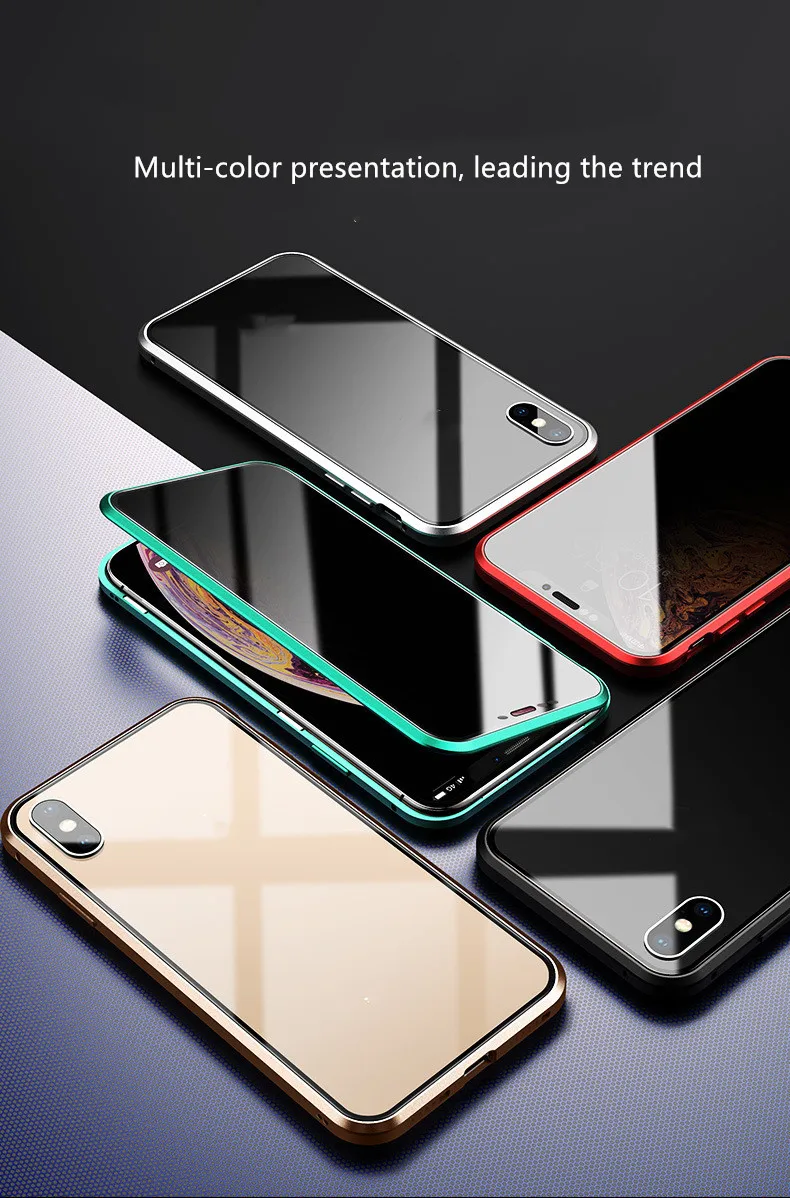 Huawei P20 анти-пип двойное стекло в рамке мобильный телефон оболочки все включено металлическая рамка Магнитный чехол для телефона