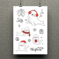azsg naughty christmas seals clear stamps for scrapbooking diy clip art card making decoration stamps crafts