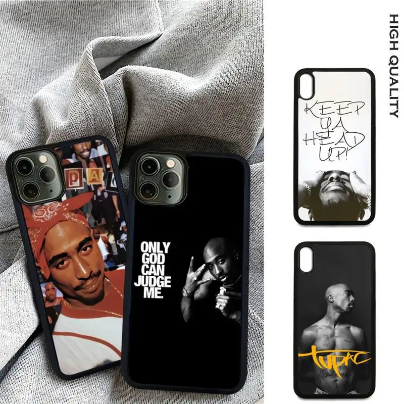 

2Pac Tupac Rapper Singer Soft TPU Hard PC Cell Phone Case For IPhone 12 11 Pro Max Xs X Xr 7 8 6 6s Plus Se 2020 Cover