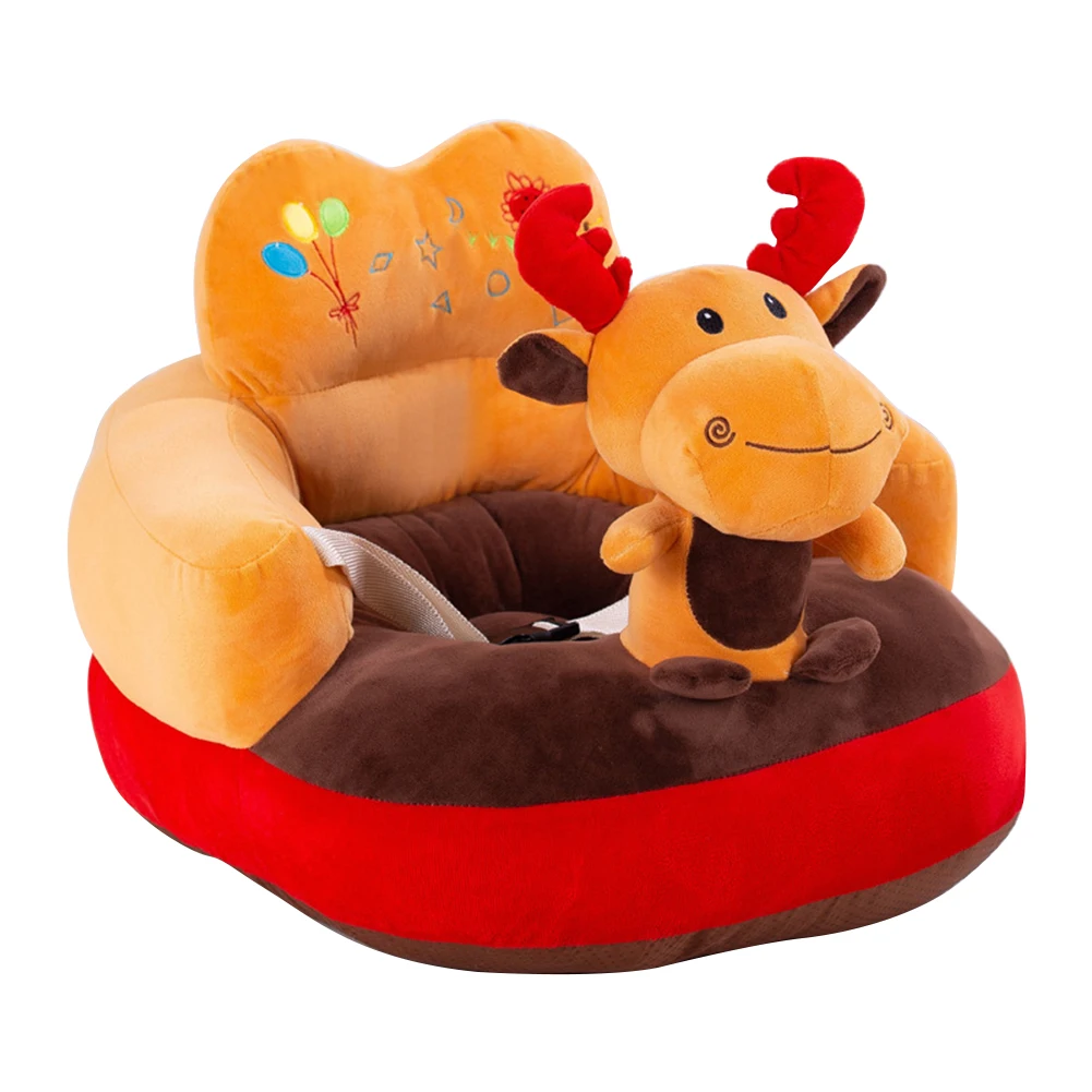 

Cartoon Case Sofa Support Seat Cute Plush Chair Soft Kid Baby Infant Playing Chair Safty Belt Feeding Anti Skid Bottom