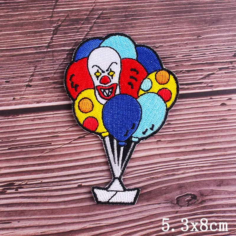Нашивки Джокер в стиле панк на одежду нашивки с вышивкой черепа байкерском