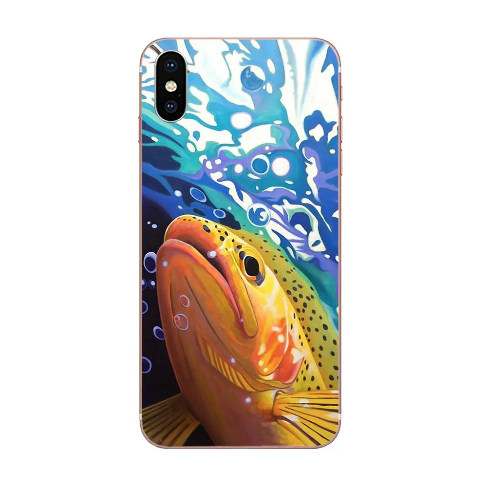 ТПУ чехол для телефона пять форель Настенная картина Рыба huawei Honor mate 7 7A 8 9 10 20 V8 V9 V10