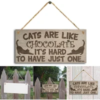 wooden hanging sign personalized crafts ornaments vintage home garden yard decoration for cat lovers sal99