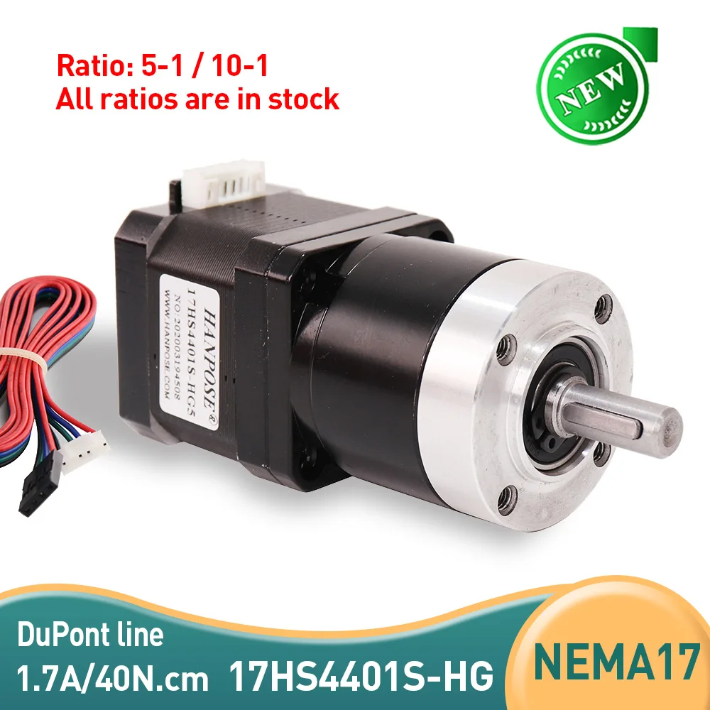 

Planetary Gearbox stepper motor 17HS4401S-HG Gear ratio 5-1 10-1 Motor Planetary Gearbox 3d printer