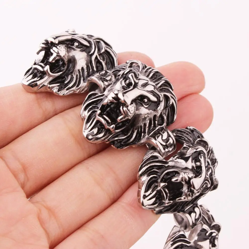 Гранда шик Голова Золотого Льва ювелирные изделия аксессуары готика отличная