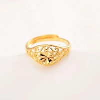 2021 new fashion retro geometry hollow out gold color finger rings for women jewelry gifts wedding rings