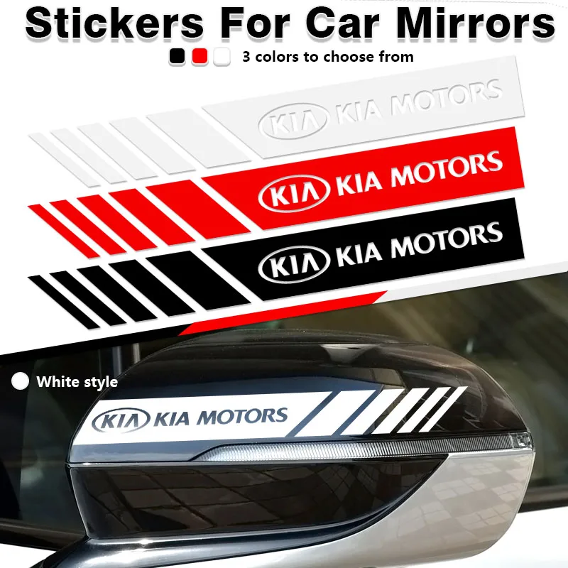 

2pcs Car Rearview Mirror Decoration Sticker Stripe Body Decal for Kia Sportage Ceed Rio Picanto Sorento Rio 3 Rio 4 Soul K2 K3