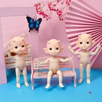 16cm ob11 doll toys mini cute bjd baby cute horns small doll naked nude 13 movable jointed body dolls toy for girls gift