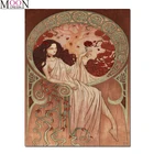 Алмазная 5D картина сделай сам, вышивка с Богинями, цветами, вышивка крестиком, мозаика, квадратная, круглая, для домашнего декора