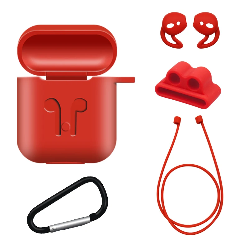 Силиконовый чехол для наушников Apple AirPods противоударный защитный аксессуары True