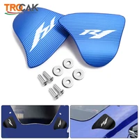 new logo r1 motorcycle cnc mirror hole cover windscreen driven mirror eliminators cap for yamaha yzf r1 yzfr1 r1 2020