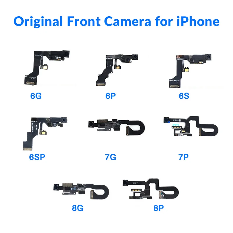 Оригинальная фронтальная камера для iPhone 5 SE 5S 5C 6 6Plus 6S Plus 7 7Plus 8 8Plus X XR запасной