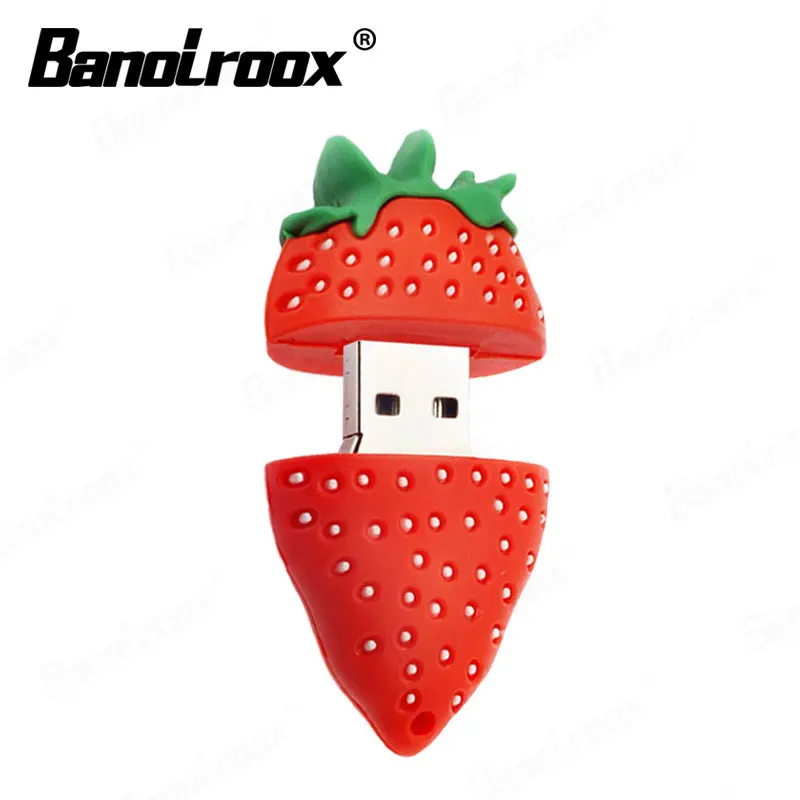 USB флеш накопитель в виде клубники 128 ГБ 64 32 16 8 4 Гб высокоскоростная usb флешка
