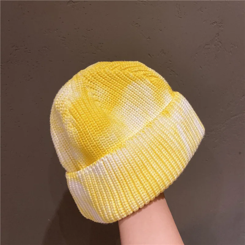 

Personality Dip Dye Craft Fashion Knitted Hip Hop Street Hat