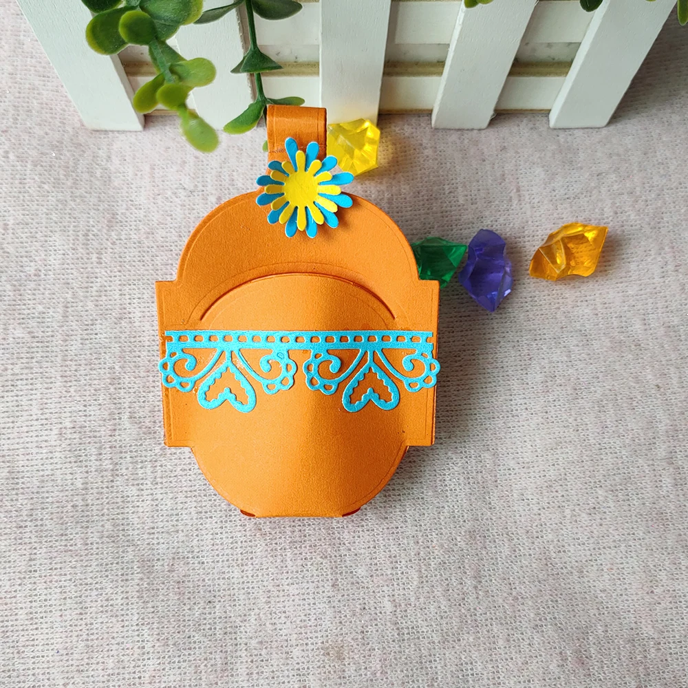 

New Wine Cup holder Metal Cutting Dies Decorative Scrapbooking Steel Craft Die Cut Embossing Paper Cards Stencils