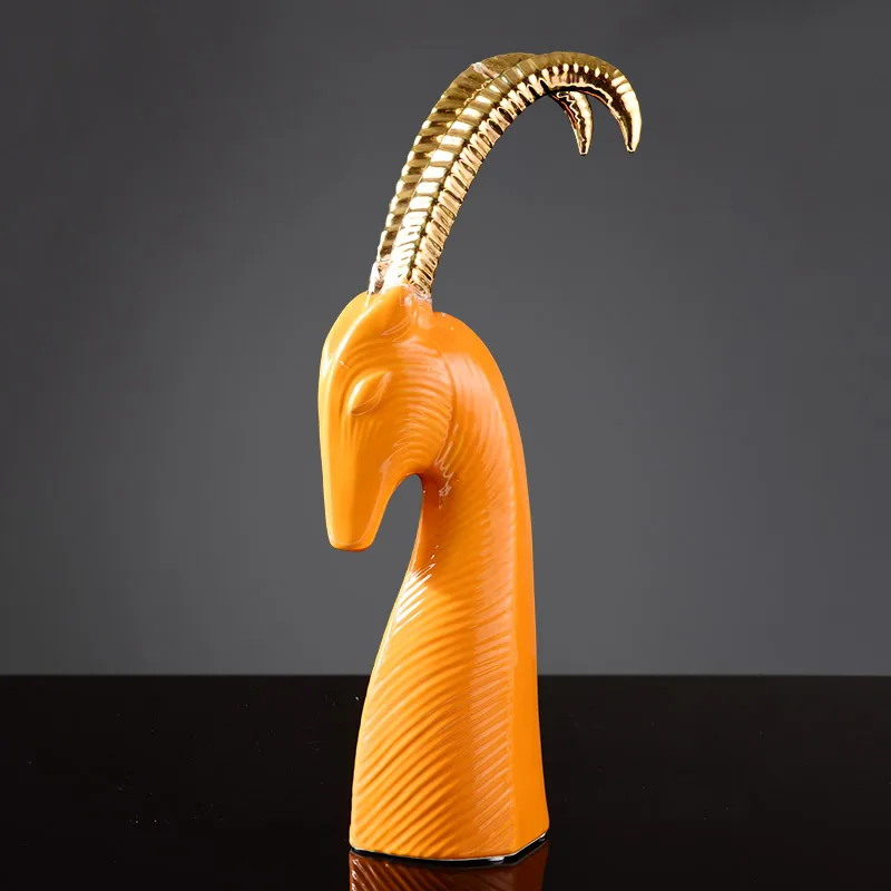 Простой современный керамический антилоп набор фэн шуй украшение для дома