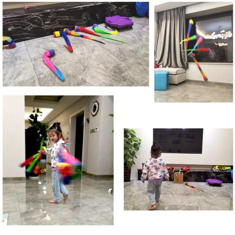 

Hand Throwing Ribbon Rainbow Ball Outdoor Toys Games For Kids Children Boys Girls Jeux De Sport Buitenspeelgoed