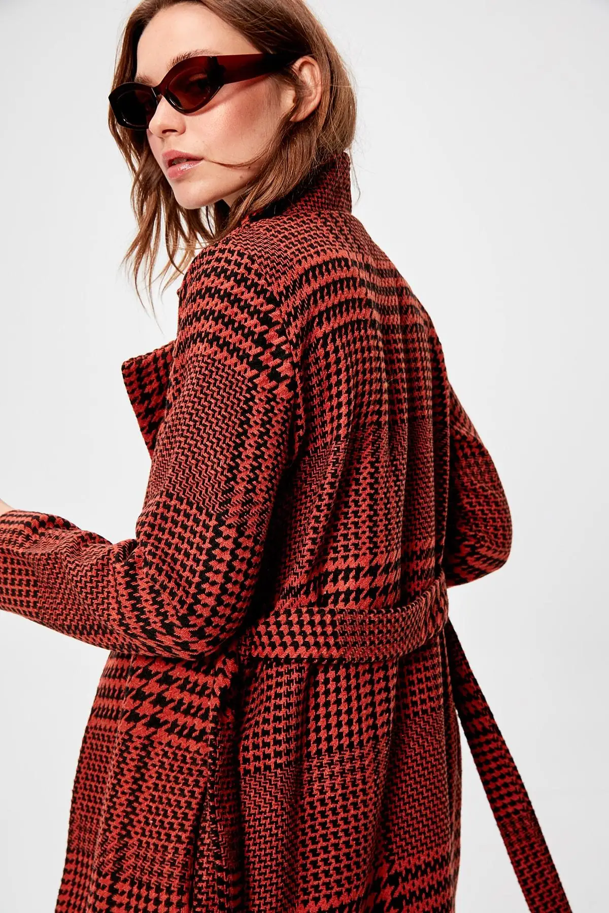 Трендовое пальто с принтом в виде корсета корсетом и корицей TWOAW20KB0133 | Женская