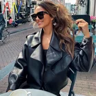 Новое поступление Зима Осень 2021 женский кожаный кошелек Campera Chaqueta Cuero Mujer Modis Coat Женская кожаная куртка