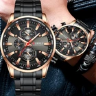 CURREN часы для мужчин кварцевые мужские часы со стальным ремешком деловые Модные Черные Водонепроницаемые мужские креативные часы 2020 orologio uomo