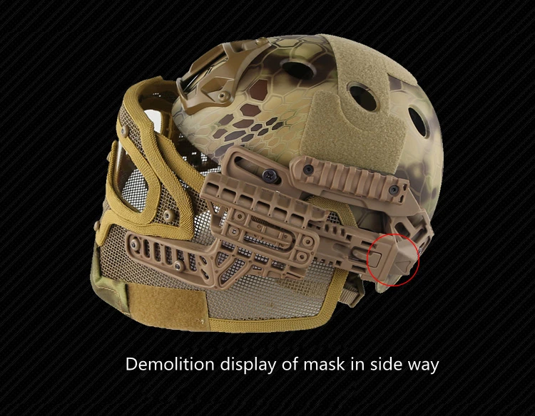 Полнолицевые защитные очки маска военный тактический шлем страйкбол Пейнтбол шлем WarGame CS тактический охотничий защитный шлем