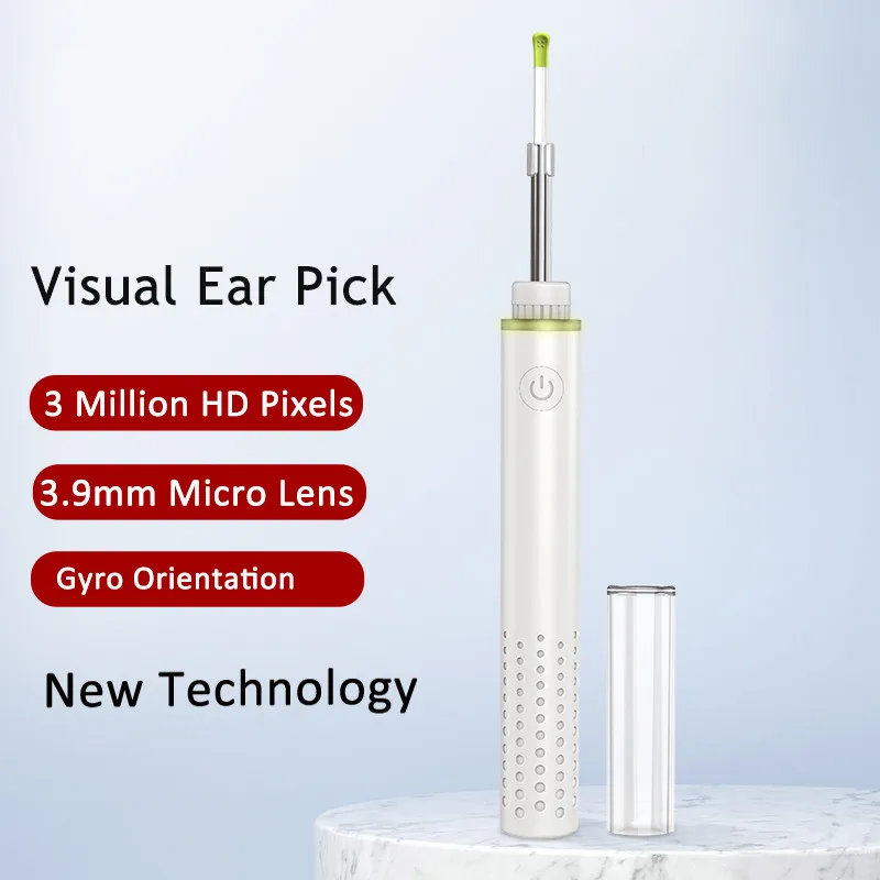 

3.9mm Wifi Smart Ear Endoscope Camrea 3.0MP Visual Ear pick 6-Axis Gyro Orientation Digital Otoscope For Android PC IOS