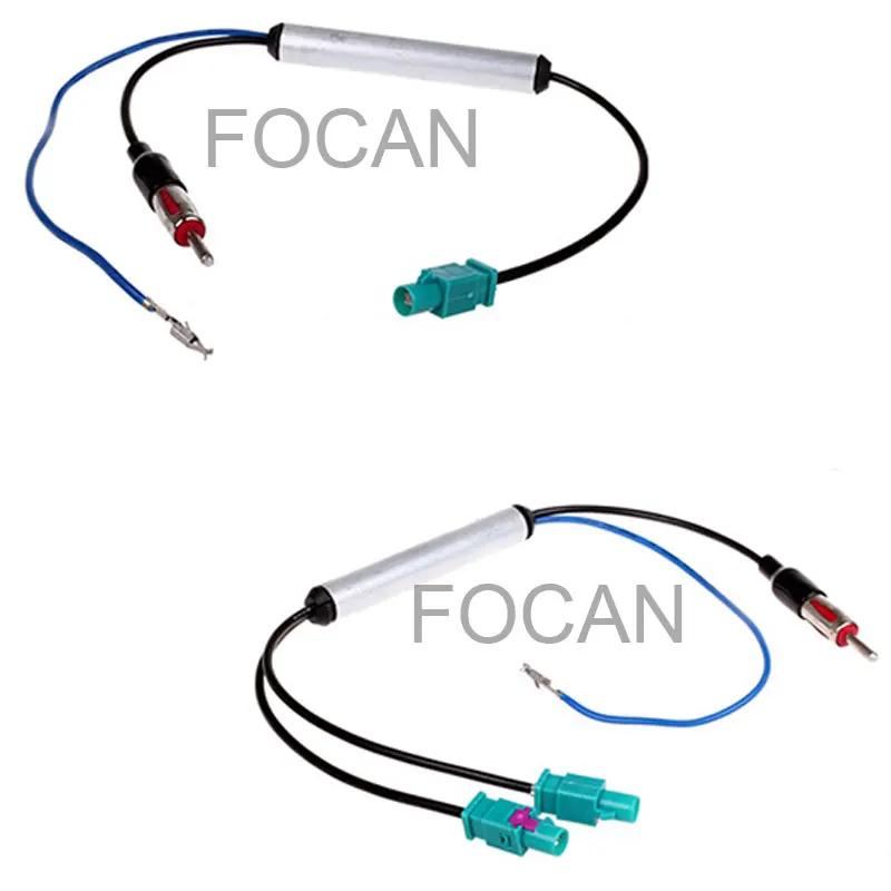 Car Special Radio Antenna AM/FM Audio Signal Amplifier Booster Cable DUAL Fakra Aerial Adaptor Replacement For Audi VW