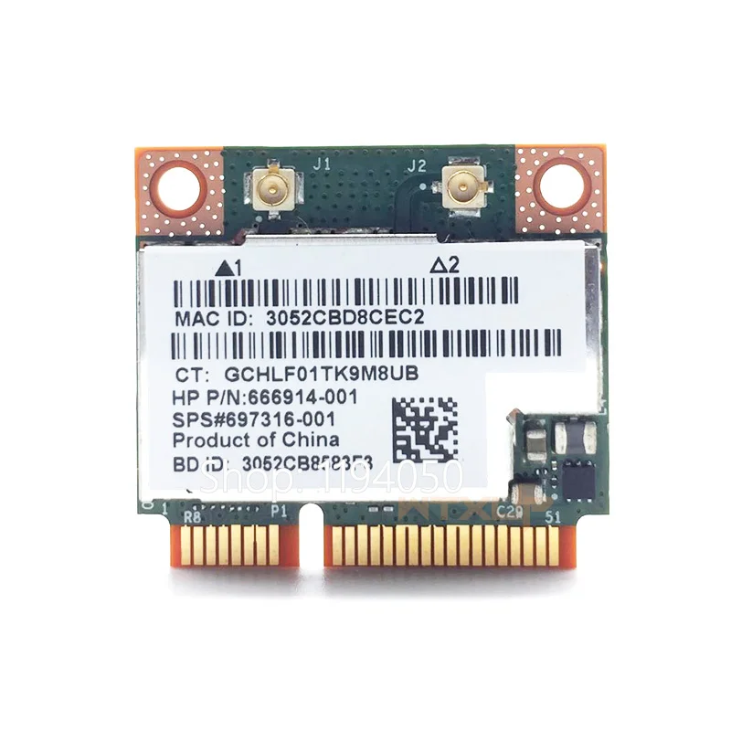 Broadcom BCM943228HMB BCM43228 BCM943228 половинчатая мини PCI e Wlan беспроводная BT Bluetooth 4 0 карта 300M 2