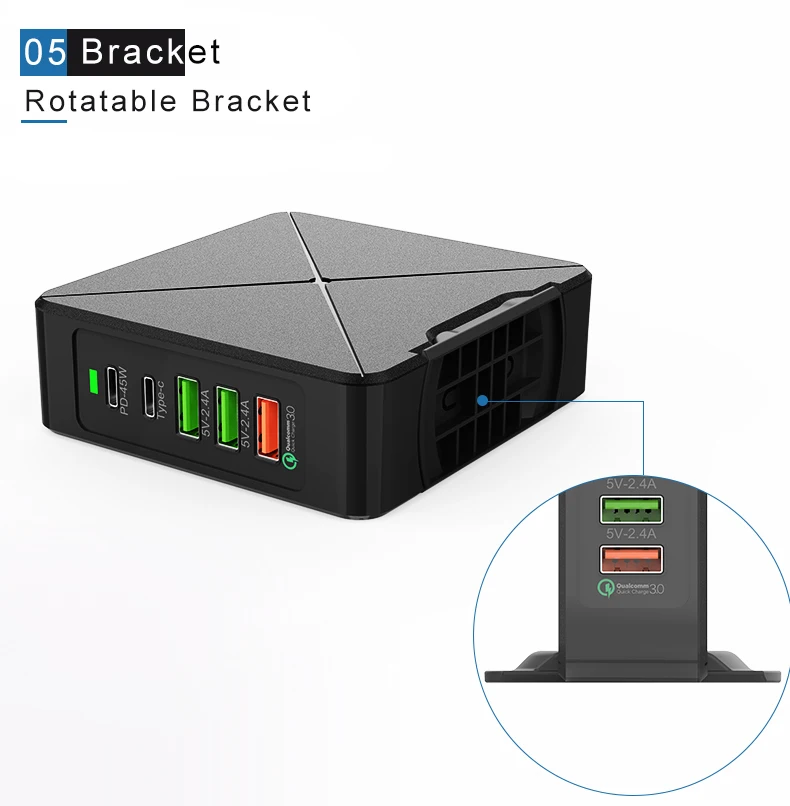 696 F88 75W USB зарядное устройство type C быстрое зарядное устройство для iPhone 8 X XR Qi Беспроводное зарядное устройство для samsung S/Note QC 3,0 быстрое настенное зарядное устройство