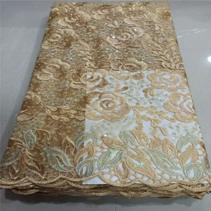 Африканская кружевная ткань высокого качества из тюля с блестками розовая