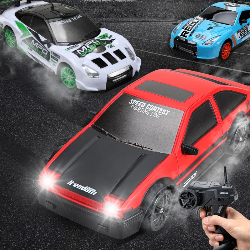 

2.4G Remote Control Car Four-wheel Drive RC Drift Car High-speed Charging Dynamic Racing Children Boy Remote Control Car Toy
