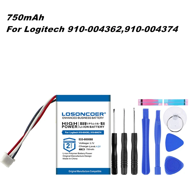 750 мАч 533 000088 910 004362 004374 AHB303450 для Logitech M RO052 MX Anywhere 2 Master тачпад мыши T650