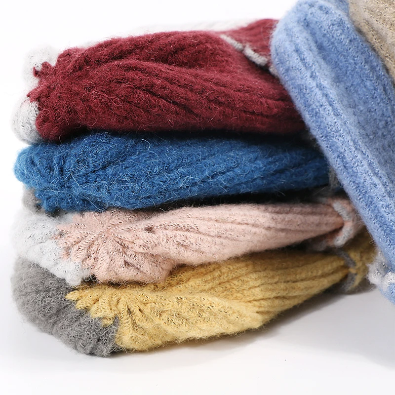 New Winter Knitted Hat For Men And Women Color Patchwork Casual High Quality Unisex Elastic Outdoor Warm Skullies Beanie | Аксессуары