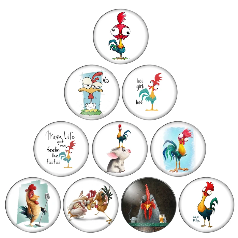 

Забавный мультяшный цыпленок 10 мм/12 мм/18 мм/20 мм/25 мм круглый фото стекло кабошон демонстрационная фурнитура для изготовления плоской задне...