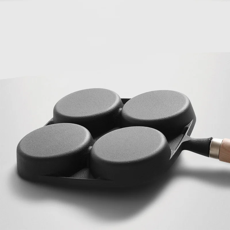 Сковорода 4-в-1 утолщение железа жареное яйцо сковородка для омлета антипригарная