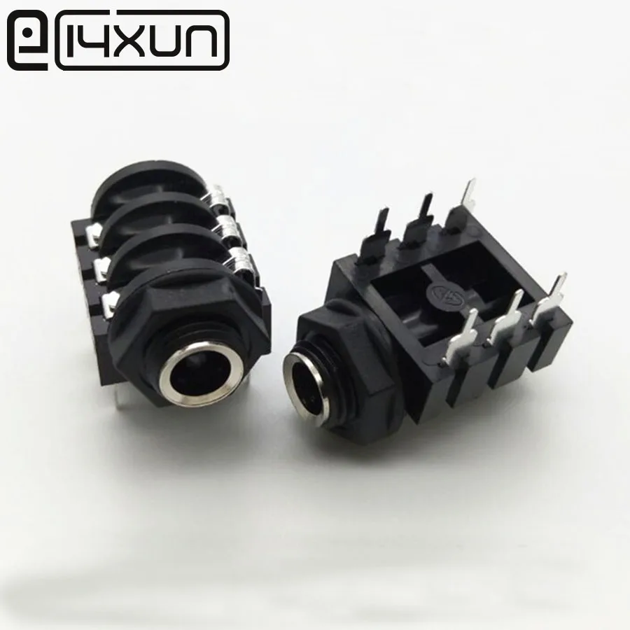 EClyxun 1 шт. 6 35 мм/6 стерео аудио микрофон гнездо/разъем P/6 pin|Соединители| |