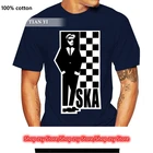 SKA это SKA классический логотип гангстера троянским конем принт футболка Летняя хлопковая футболка, модная 100% хлопковая футболка для мужчин