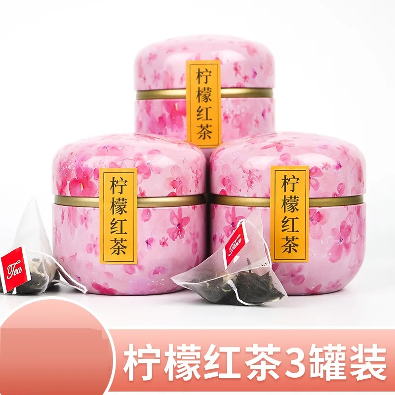 

Buy 1 get 2 free ]Apple canned lemon black-tea triangle tea- bag freeze-dried lemon sliced flower-tea-bag