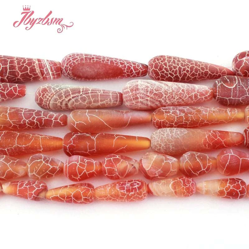 

Free Shipping Drop Frost Cracked Multicolor Red Agates Natural Stone For DIY Women Necklace Bracelet Jewelry Making Strand 15"