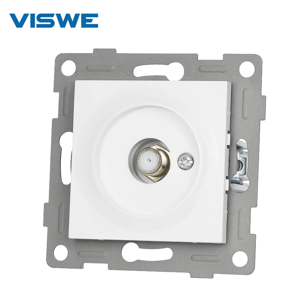 

VISWE 52*52mm Cable TV socket module accessories with iron plate and iron claw suitable for G series 86mm panels satellite TV