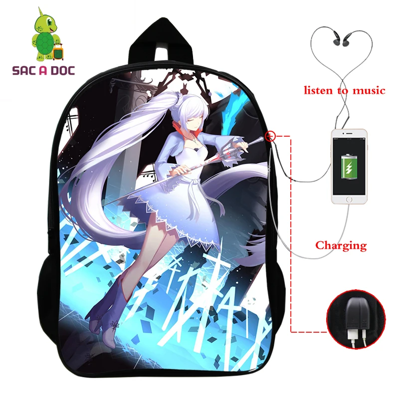 Многофункциональный рюкзак VOCALOID Hatsune Miku, зарядка через usb, разъем для наушников, для ноутбука, для подростков, мальчиков, девочек, школьные рюкзаки для косплея
