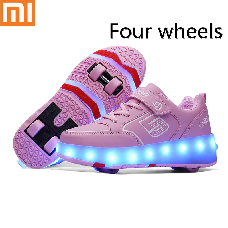 

Children Roller Skate Shoes for Kids Boys Girls Wheels Sneakers with On Four Wheels Kid Children Boy Girl Roller Sneaker