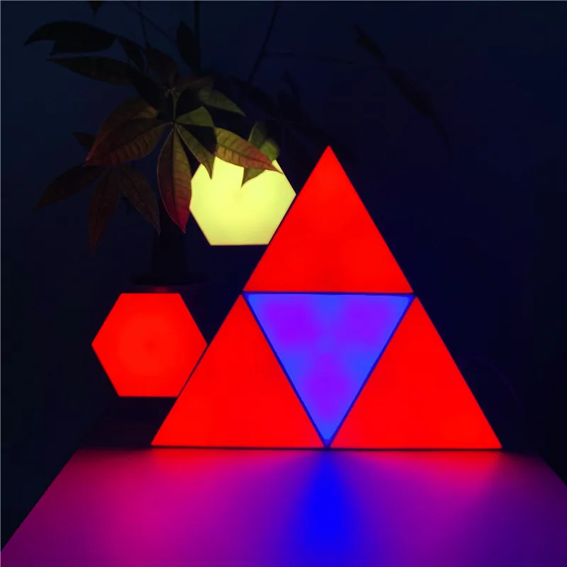 Triangle Module Light Creative Touch Sensor Triangle Lamp LED Splicing Bedroom Background Wall Light Bedside Wall Decor Sconce