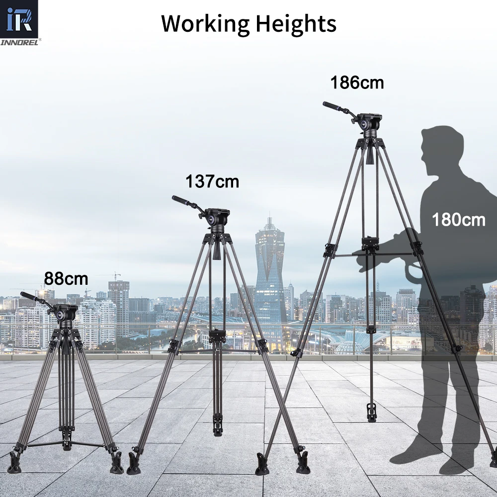 Профессиональный штатив VT80C из углеродного волокна с гидравлической жидкостной