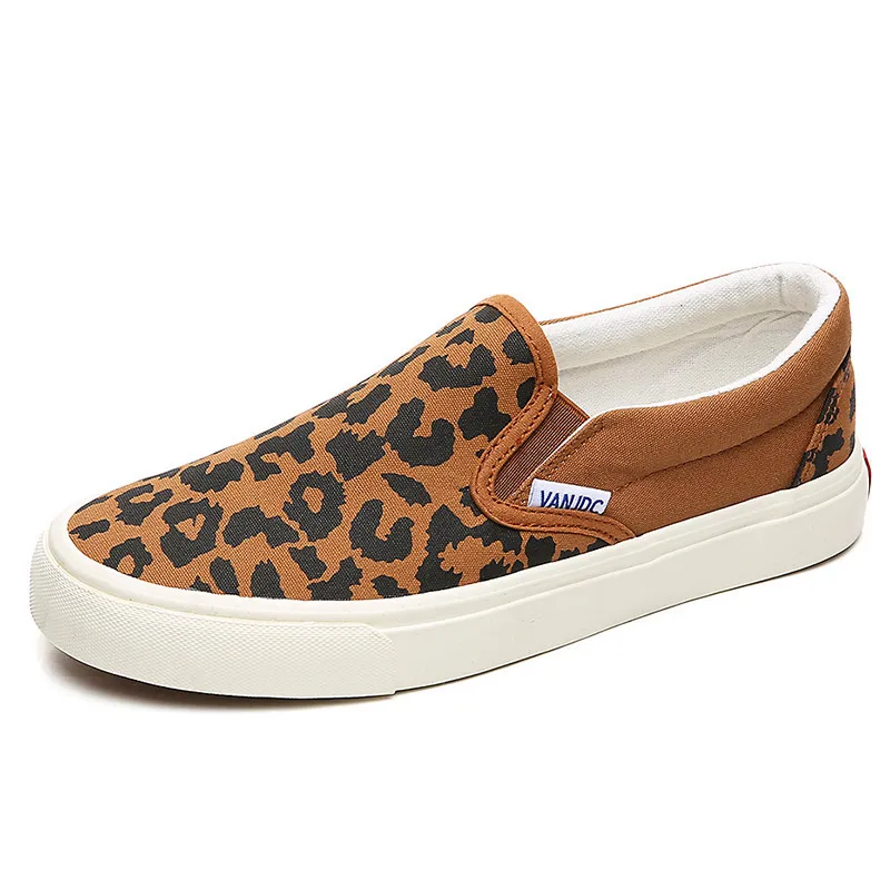 

Women 's Vulcanized Shoes All -Fit Student Canvas Shoes Women 's Casual Net Red Leopard Print Ankle Shoes Zapatos Mujer